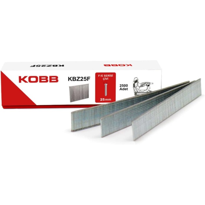 KBZ25F 25mm 2500 Adet F/E/J/8 Serisi Ağır Hizmet Tipi Kesik Başlı Çivi, Gri