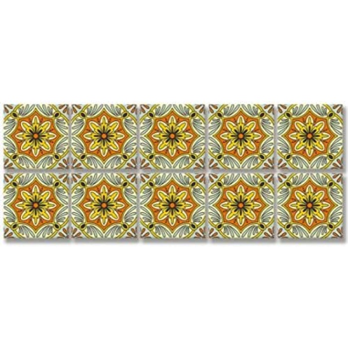 Sarı Tile 3 Metraj Desenli Pvc Karo 15 * 15 Cm 10lu Paket