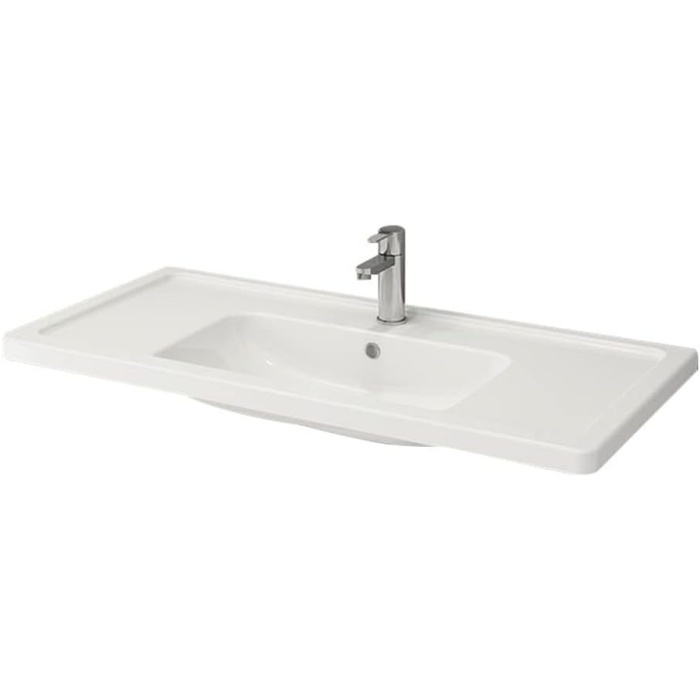 Taormina Pro Etajerli Lavabo, 105 cm, Parlak Beyaz 1118-001-0126