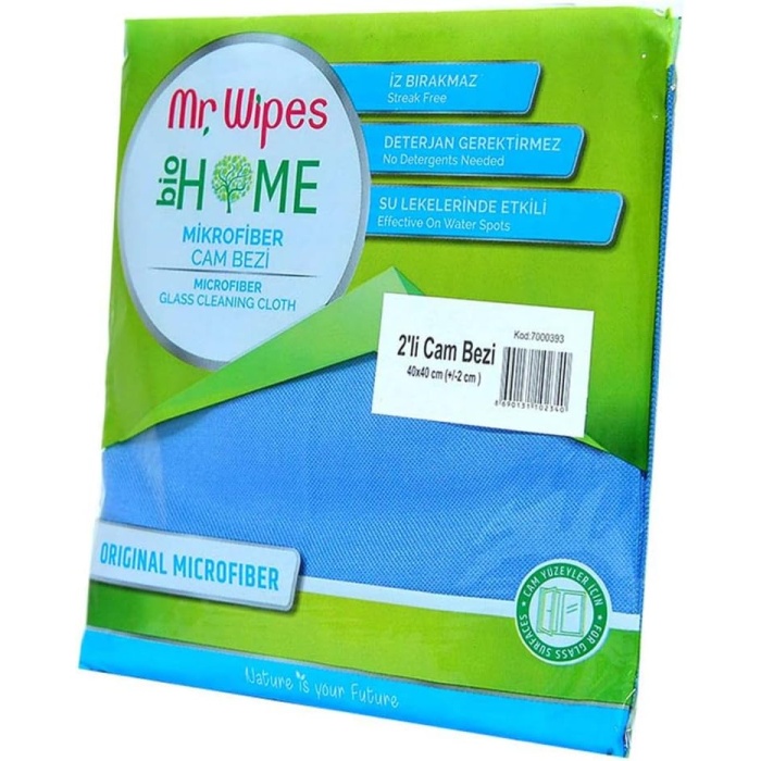 Mr.Wipes İkili Cam Bezi (40 x 40 cm)