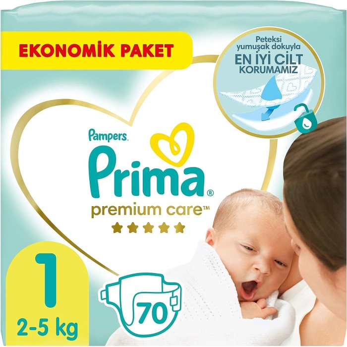 Bebek Bezi Premium Care 1 Beden 70 Adet Yenidoğan  Paket