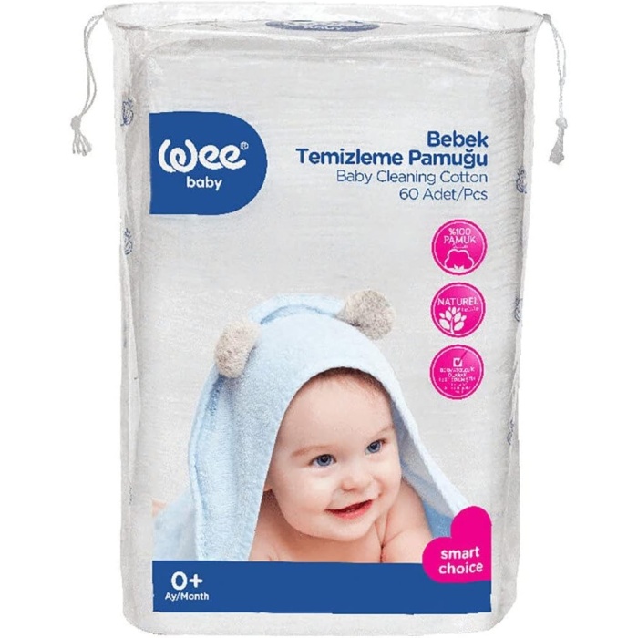 Wee Baby Bebek Temizleme Pamuğu 60lı