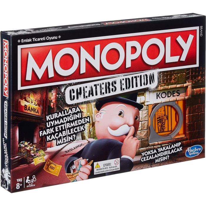 Hasbro Monopoly Cheaters Edition Kutu Oyunu, 8+ yaş, 2-6 oyuncu