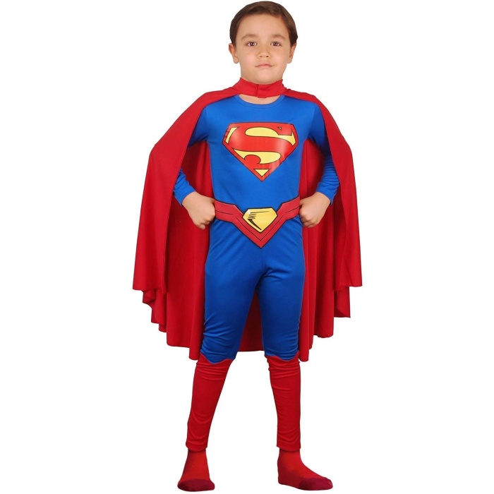 SUPERMAN Basic Kostüm, 7-9 Yaş