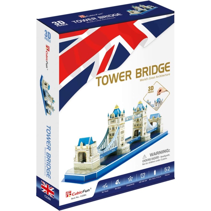 3D 52 Parça Puzzle Tower Bridge - İngiltere