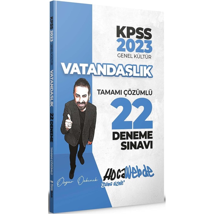 Hoca Webde Yayınları 2023 KPSS Vatandaşlık Tamamı Çözümlü 22 Deneme