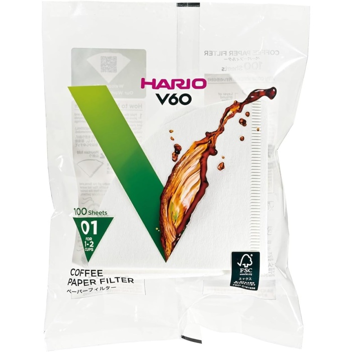 Hario V60 01 Dripper Filtresi (100 adet)