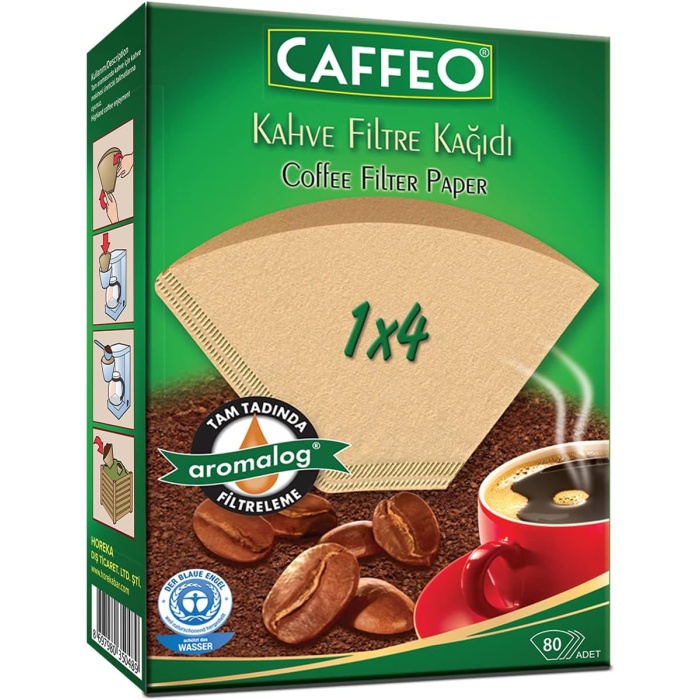 Caffeo 1X4/80 Kahve Filtresi Kağıdı(Paket İçi 80 Filtre)