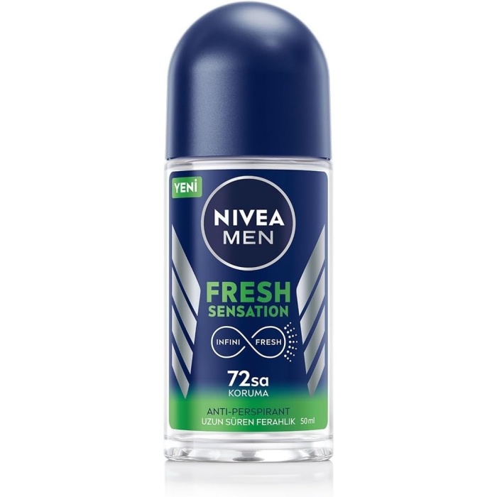 Nivea Men Fresh Sensation Roll on Deodorant 50 ml,72 Saat Anti-perspirant Koruma