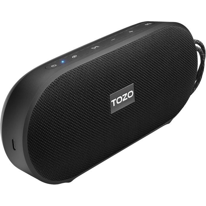 TOZO PA1 Bluetooth Hoparlör, 20W Stereo Ses, 25H Çalma Süresi, IPX7 Su Geçirmez Taşınabilir Kablosuz Hoparlör, EQ Modu APP Kontrolü, Çift Eşleştirme İki Hoparlör, Ev, Açık Seyahat, Siyah