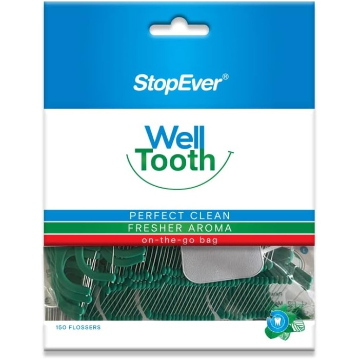 StopEver Well Tooth Kürdanlı Diş İpi-Ekonomik Paket 150 Adet