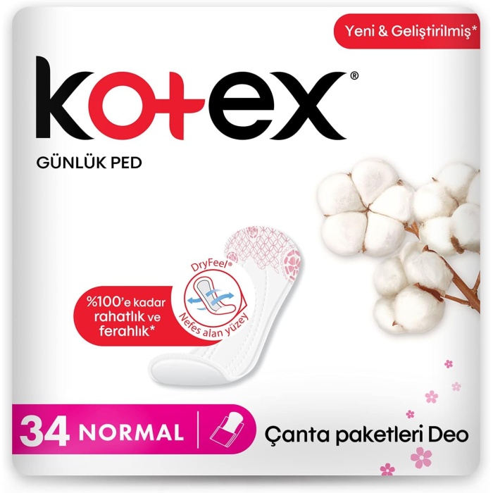 Kotex Günlük Ped Parfümlü Normal 34lü 1 Paket