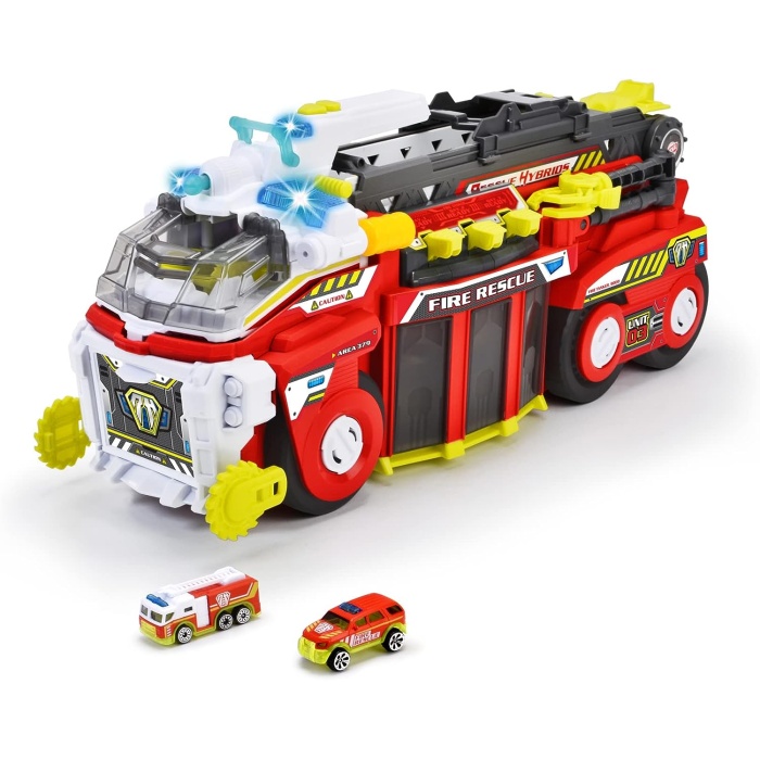 , 203799000, Rescue s-Büyük İiye-Yangın T Aracı, ,Diğer RH Serisi ile Uyumlu, 53 cm, Fonksiyonel, 2 Die-Cast ( Metal ) Araçlı, Pilli, Hareketli Parçalar, Fire T