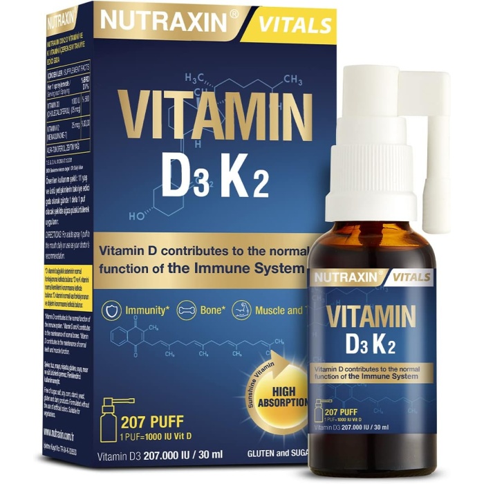 Nutraxin D3K2 Vitamin 30 Ml