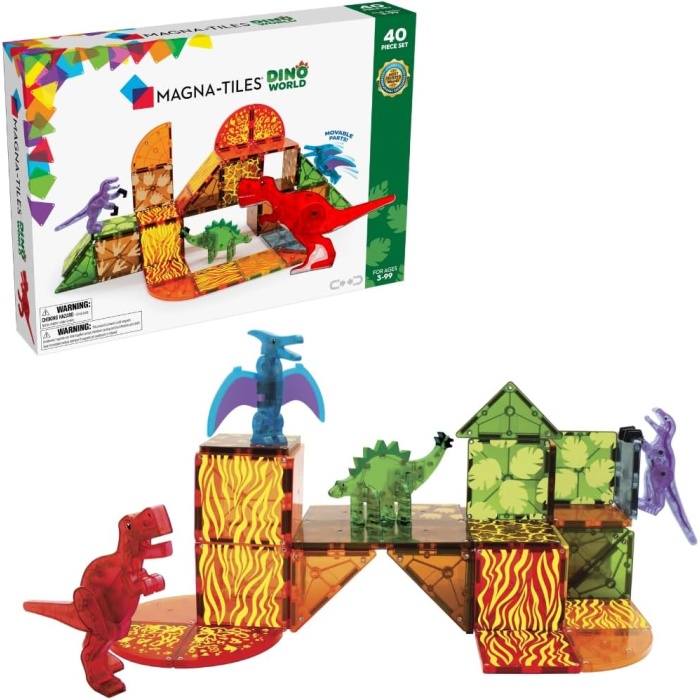 Magna Tiles Dinozor Dünyası Oyuncak, 40 Parça