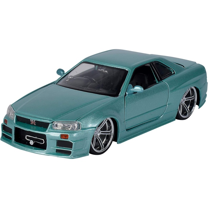 , 253203066, Hızlı ve Öfkeli, Lisanslı, 2002 Nissan Skyline 1:24, Lisanslı, Serbest Tekerlek, Die- Cast (Metal), Açılabilir Parçalar Kapılar, 21 cm