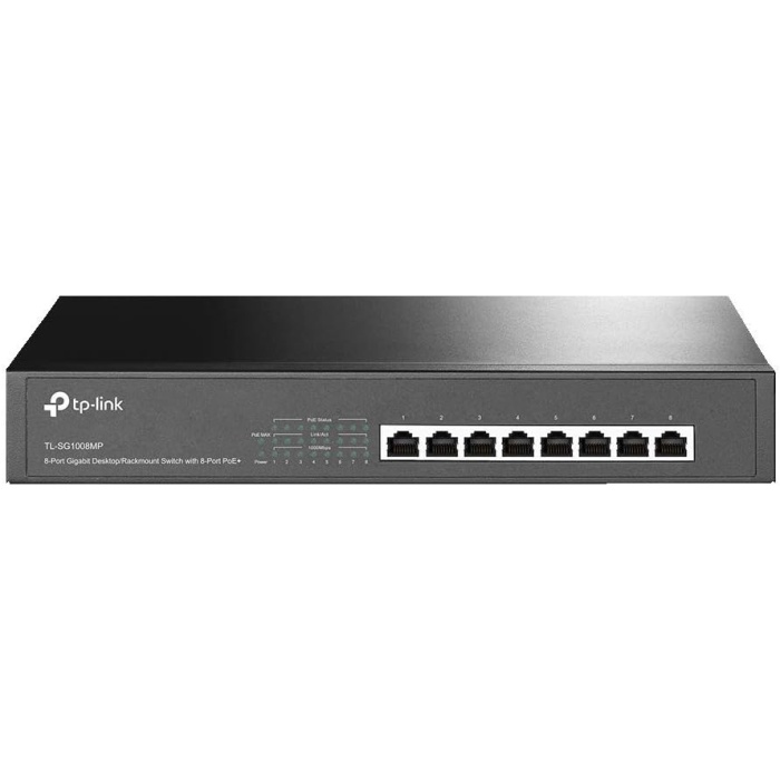 TL-SG1008MP, 8-Port Gigabit Desktop/Rackmount Switch with 8-Port PoE+, Siyah