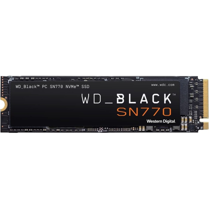 WD_Black SN770 250 GB NVMe Interne Gaming-SSD; PCIe Gen4 Teknolojisi, 4000 MB/saniyeye kadar. Okuma hızı, M.2