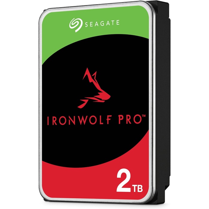 IronWolf Pro, 2 TB, Kurumsal NAS Dahili Sabit Disk HDD – CMR 3,5”, SATA 6 Gb/sn, 7200 Devir/Dakika, 256 MB Önbellek, RAID Ağa Bağlı Depolama için, Rescue Hizmetleri (ST2000NT001)