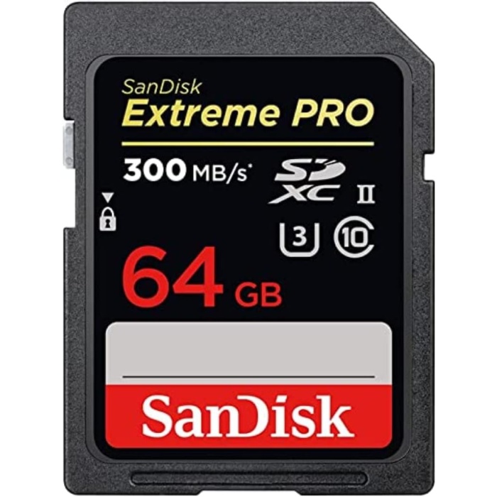 Extreme PRO SDHC UHS-II hafıza kartı V90 64 GB (300 MB/s, 8K, 4K ve Full-HD video kaydı, RescuePRO Dee, darbeye dayanıklı, ısıya dayanıklı, su geçirmez ve röntgen korumalı)