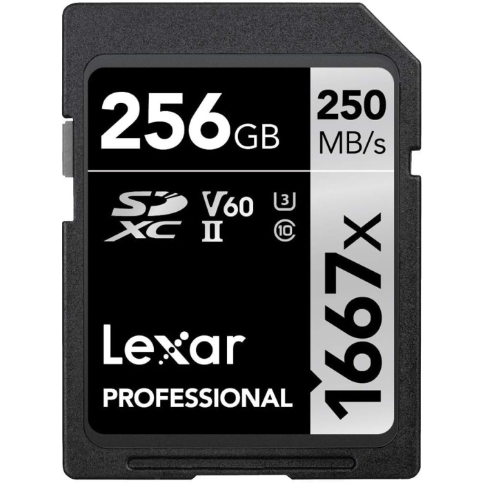 Lexar Professional 1667x SD Kart 256 GB, SDXC UHS-II Bellek Kartı, 250MB/snye Kadar Okuma, SD Card için Profesyonel Fotoğrafçı, Videografer, Meraklılar için (LSD256CB1667)