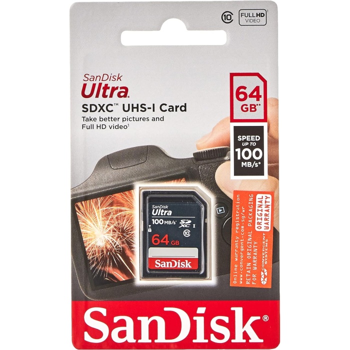 Ultra 64GB SDXC Memory Card 100MB/s