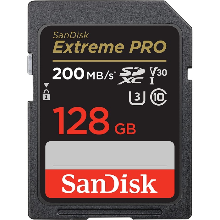 Extreme PRO SDXC UHS-I Hafıza Kartı, 128 GB, 200 MB/sn Aktarım Hızı, U3: UHS Speed Sınıf, V30: Speed Sınıf, 4K UHD Videolar, QuickFlow Teknolojisi, Isıya Dayanıklı