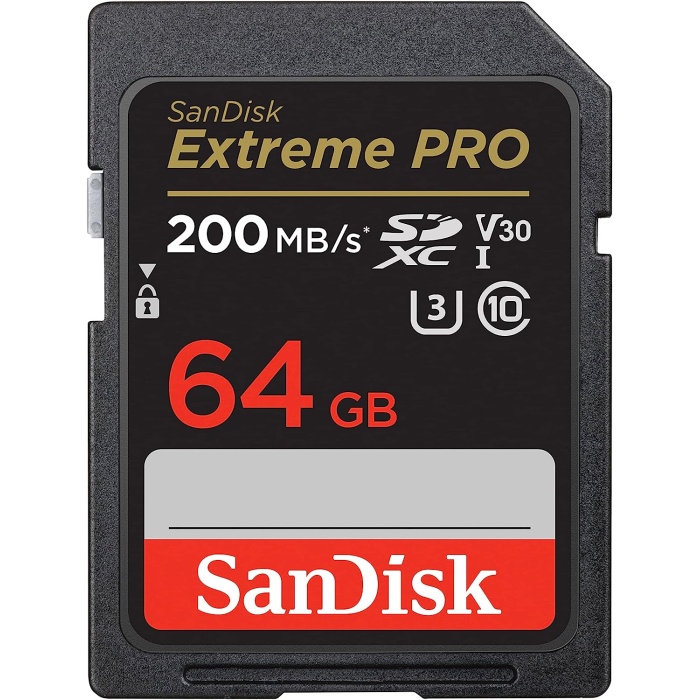 Extreme PRO SDXC UHS-I hafıza kartı 64 GB (V30, aktarım hızı 200 MB/sn, U3, 4K UHD videolar,  QuickFlow teknolojisi, ısıya dayanıklı)