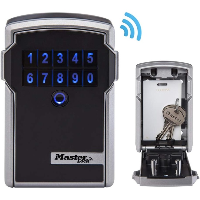 Master Lock 5441EURD Bluetooth Anahtar Kasa [Büyük]  - Güvenli ve Akıllı Anahtar Güvenli, 9 V, Siyah