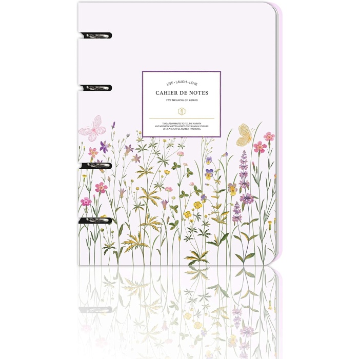 Journals RinGo Mekanizmalı Defter, Değişebilen Sayfalar, 80 gr. 80 yp. Çizgili (Spring Florals)