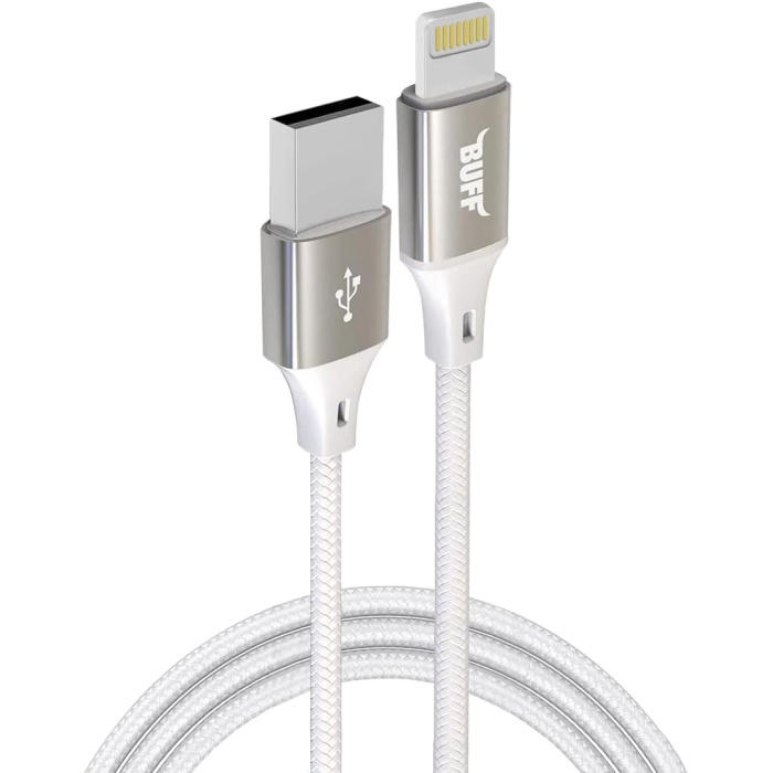 BL71 USB to Lightning 2.4A 1.2M Örgülü Data ve Şarj Kablosu (Beyaz)