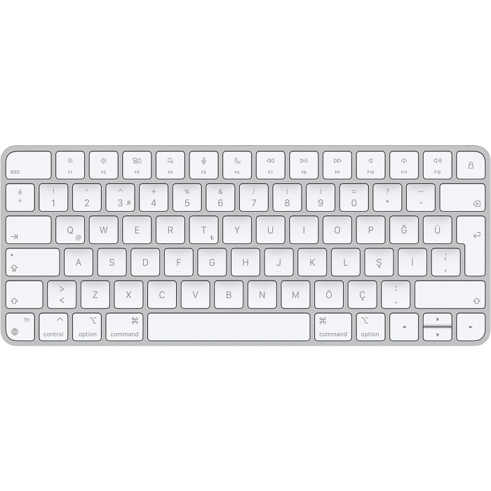 Magic Keyboard: Bluetooth, şarj edilebilir. Mac, iPad ve  ile çalışır; Türkçe Q Klavye, Gümüş Rengi