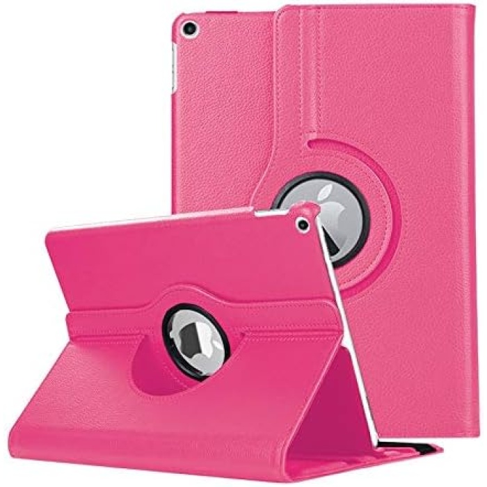 iPad Air 3 10.5 2019 (A2152-A2123-A2153-A2154) için Kılıf 360 Rotating Stand Deri Koyu Pembe [iPad Air 3 10.5 ile Uyumlu Kılıf - Pembe]