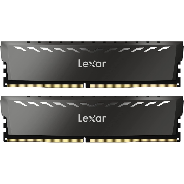 Lexar THOR DDR4 RAM 16 GB Kit (8 GB x 2) 3200 MHz, DRAM 288-Pin UDIMM masaüstü bellek, XMP 2.0 yüksek performanslı bellek, CL16-18-38, 1.35V (LD4BU008G-R3200GDXG)