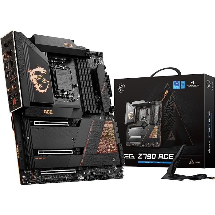 MSI MB MEG Z790 ACE INTEL Z790 A 1700 DDR5 7800(OC) 5XM2 6XSATA 1xTYPE-C DP PORT Wi-Fi 6E 2xINTEL 2.5Gbps LAN E-ATX