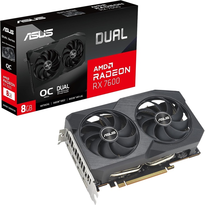 Radeon RX 7600 DUAL-RX7600-O8G 8GB GDDR6 128bit OC HDMI 3xDP Ekran Kartı