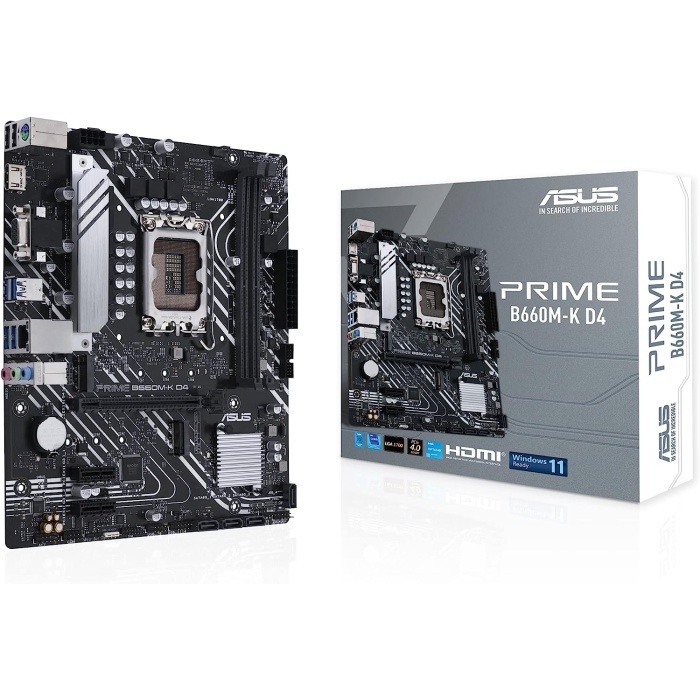 Prime B660M-K D4 B660 5333 MHz DDR4 A1700 mATX Anakart, Siyah