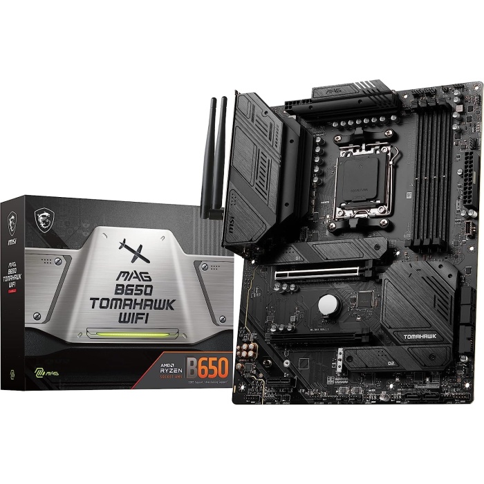 MSI MAG B650 TOMAHAWK WIFI AM5 DDR5 6600MHZ(OC)  HDMI DP M.2 USB3.2 2.5G LAN WIFI 6E ATX