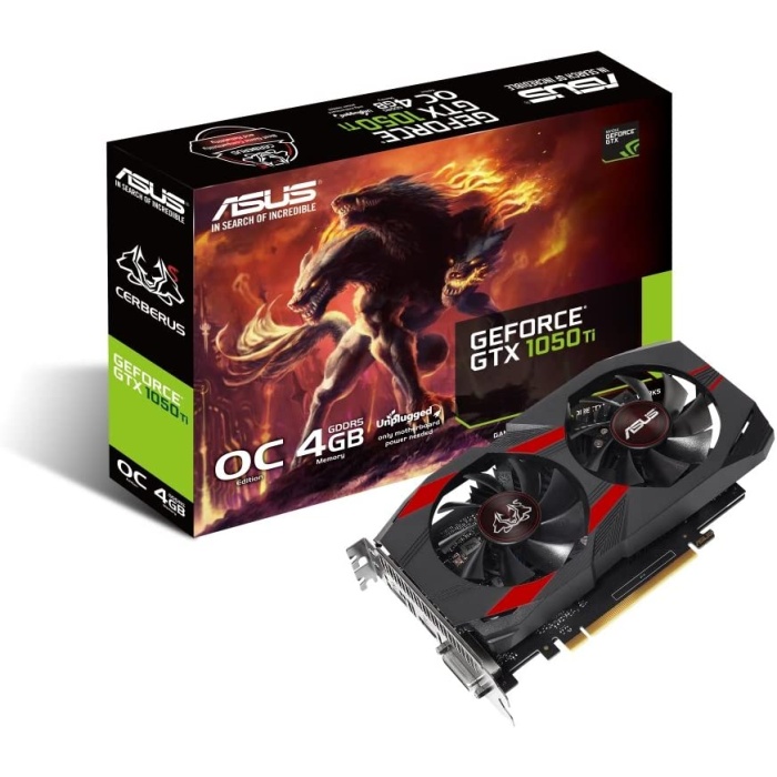 GeForce Cerberus-GTX1050TI-O4G 4GB GDDR5 128bit 1480MHz OC 1xDVI 1xHDMI 1xDP Ekran Kartı