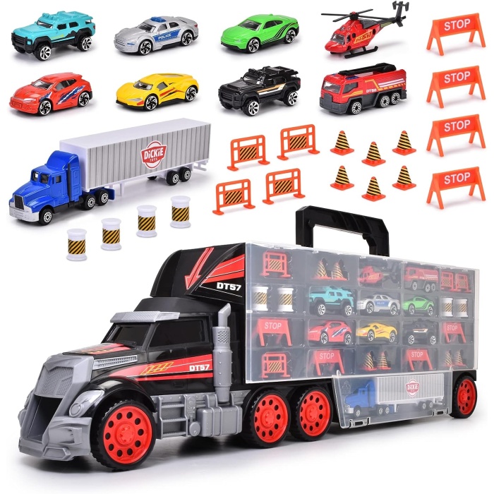 , 203749023, Tır Araba Taşıma Çantası ve Aksesuarları, 43 cm, 4 Premium Araba, Arabalar 7,5 cm, Truck Car Carrying Bag and Accessories