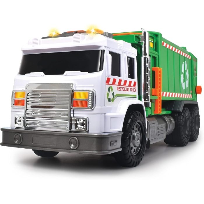 , 203749027, Geri Dönüşüm Çöp Kamyonu, Sesli ve Işıklı, Pilli, 56 cm, Recycling Garbage Truck