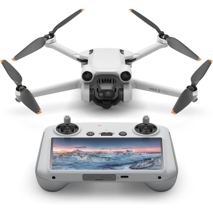 DJI Mini 3 Pro (DJI RC Ekranlı Kumandalı) - 4K/60fps, Gerçek Dikey Gil, 3 Yönlü Engel Aılama, 34 dk Uçuş Süresi, MasterShots, FocusTrack, DJI RC Ekranlı Kumanda, Katlanabilir, Gri İHA