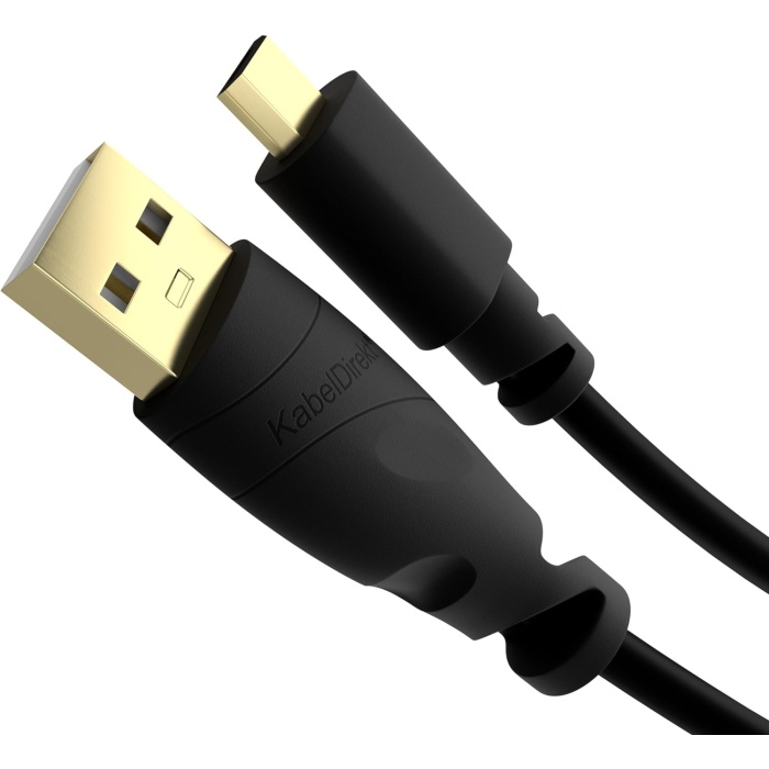 –  USB kablosu – 0,5 m (USB 2.0, şarj kablosu, veri kablosu, siyah)