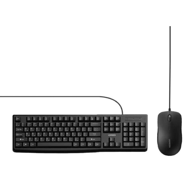 MK003 Ergonomik İngilizce Kablolu Q Klavye ve Mouse Seti