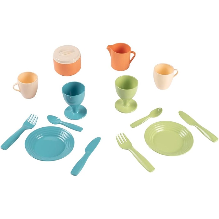 , 312500, Green Muk Oyun Seti, Kitchen Set, Tabak, Bardak, Çatal, Kupa, Green Kitchen Play Set