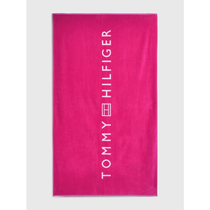 Hilfiger TOWEL Unisex Yetişkin Havlu, Pembe, Tek Beden