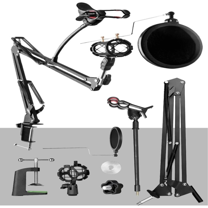 Set-01 - fon standı + Shock Mount + Pop Filter