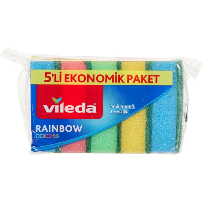 Ekonomik Bulaşık Süngeri, 5li Ekonomik Paket, Rainbow