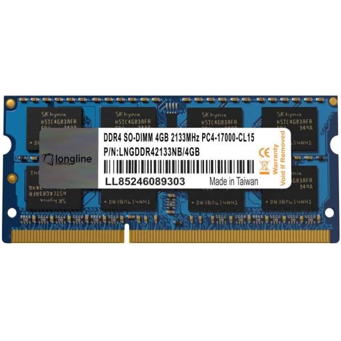 4GB DDR4 2133MHz book Bellek CL15 PC4-17000 SO-DIMM LNGDDR42133NB/4GB