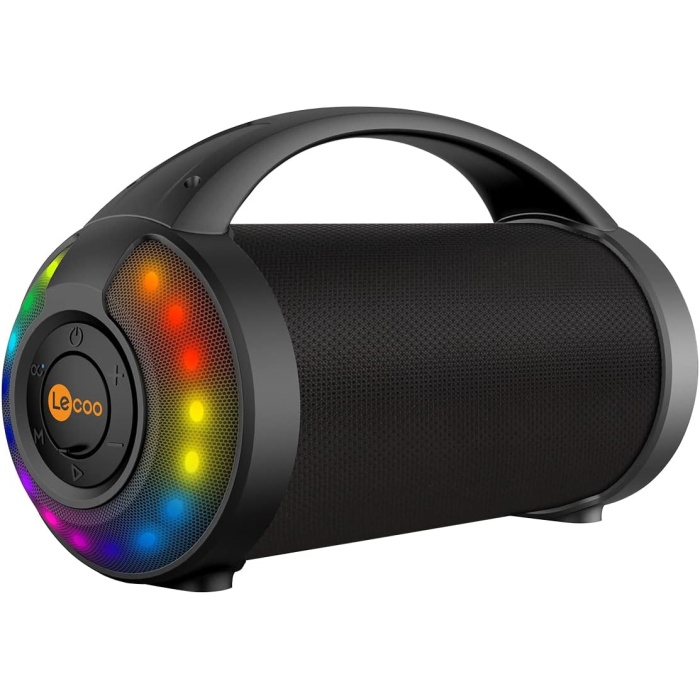 DS156 Boombox RGB Bluetooth 5.0 Uzun Kullanım Süresi Geniş Çekim Alanı Zengin Medya Paneli 360° Ses İşlevli 2 Pasif Radyatörlü Stereo 1500mAh 8.5W Tepe Güç TWS Taşınabilir Hoparlör